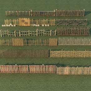 新中式农村牧场护栏3D模型下载